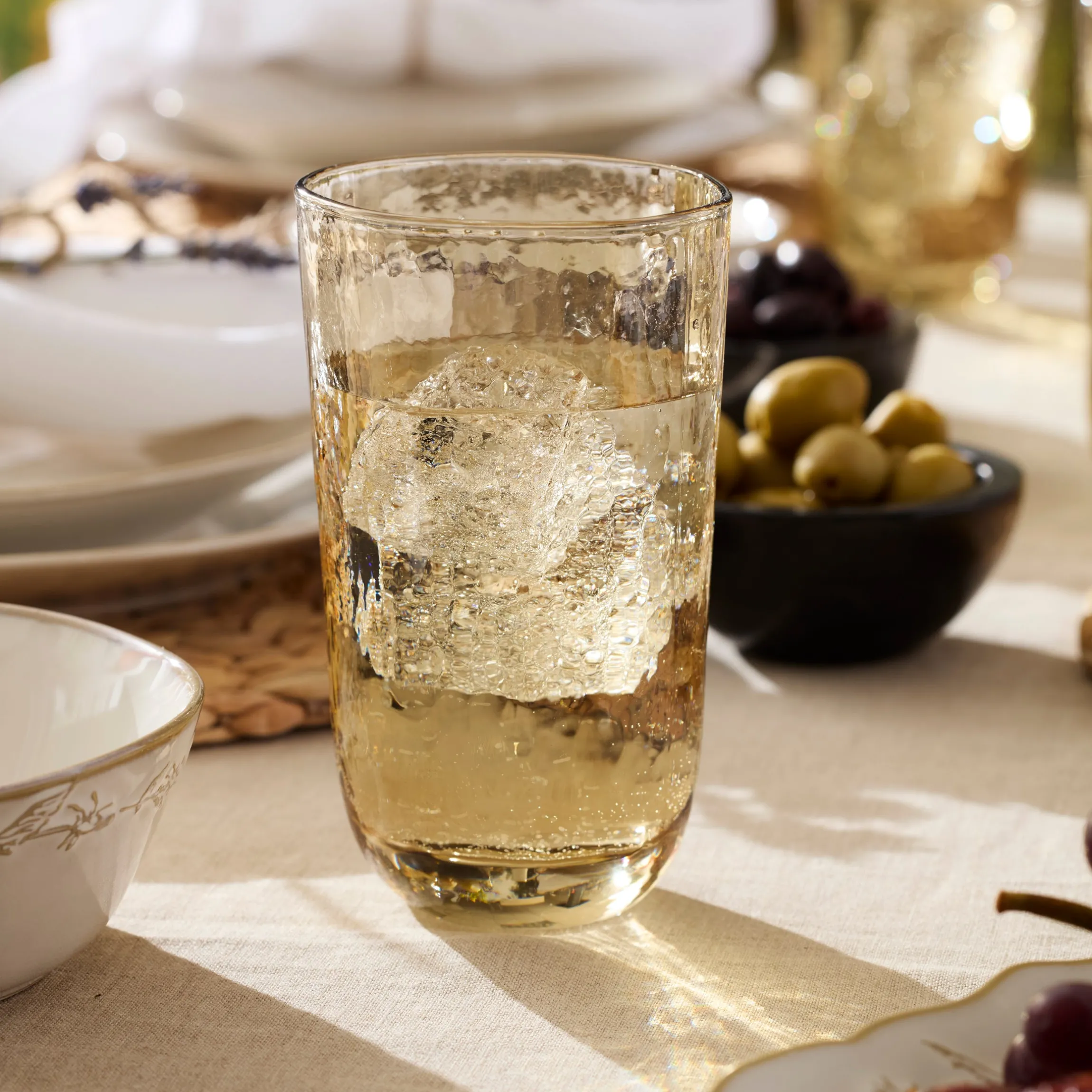 Homespun Amber Tall Tumbler - Set Of 4