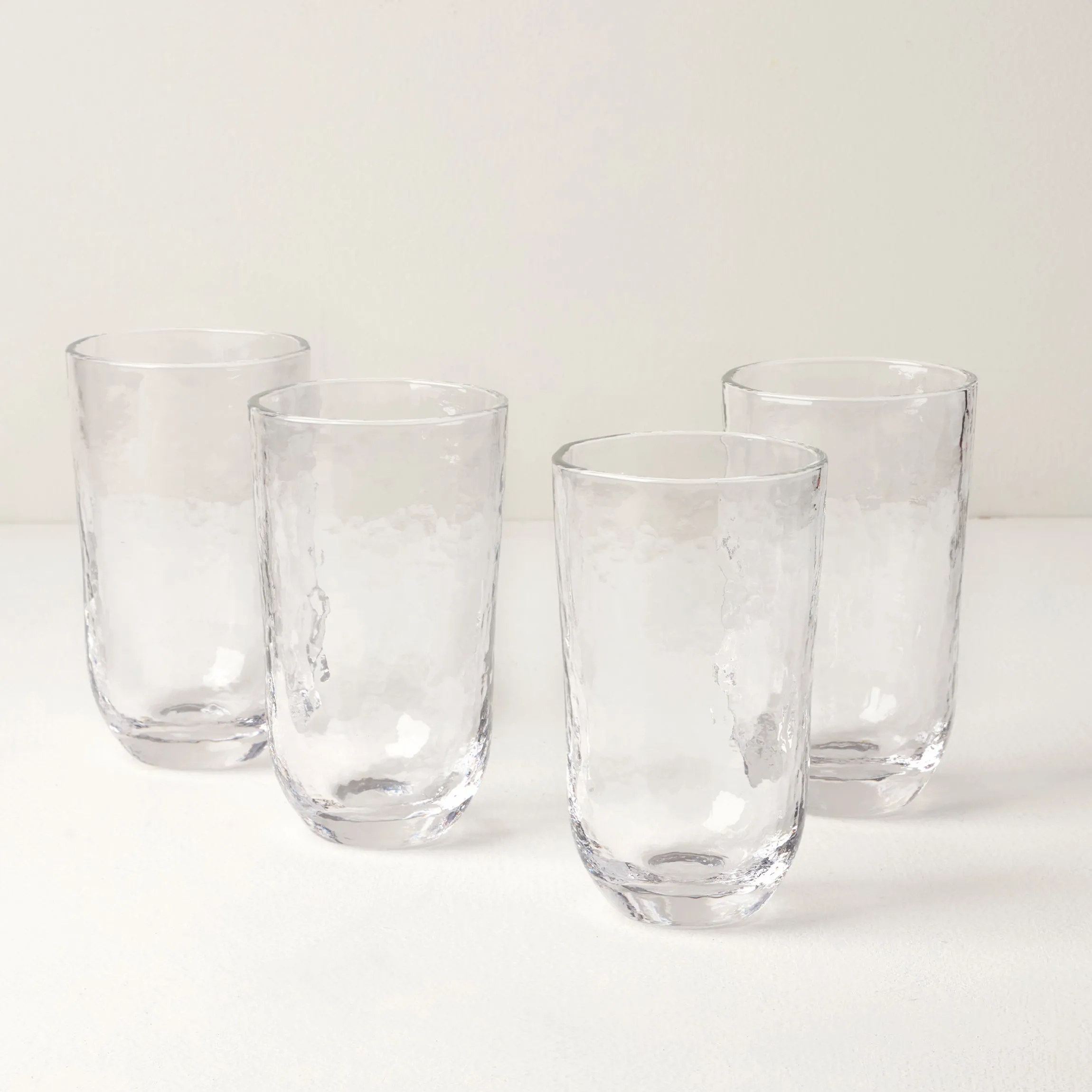 Homespun Clear Tall Tumbler - Set Of 4