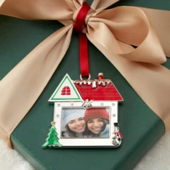 House Photo Frame Silverplate Ornament