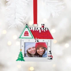 House Photo Frame Silverplate Ornament