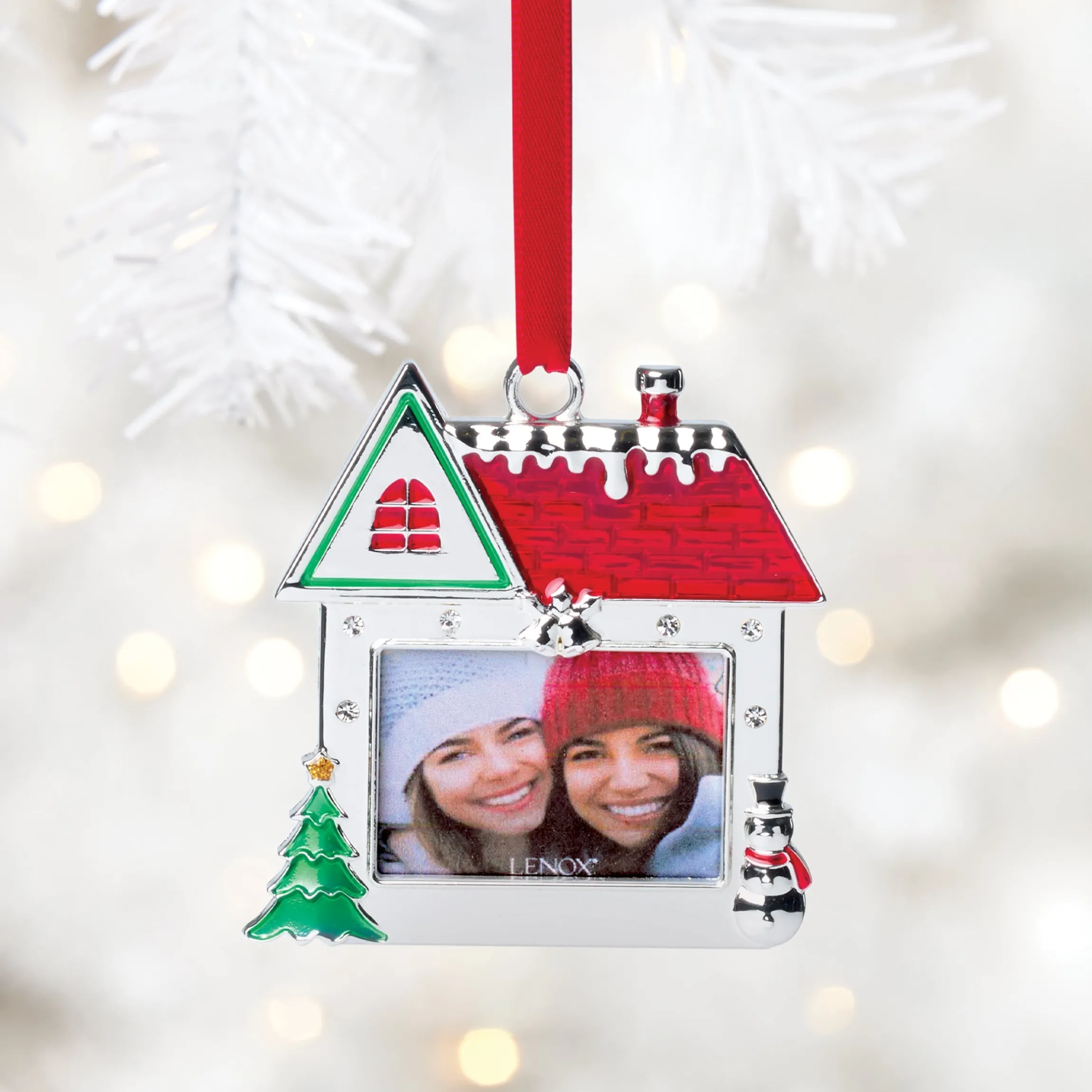 House Photo Frame Silverplate Ornament
