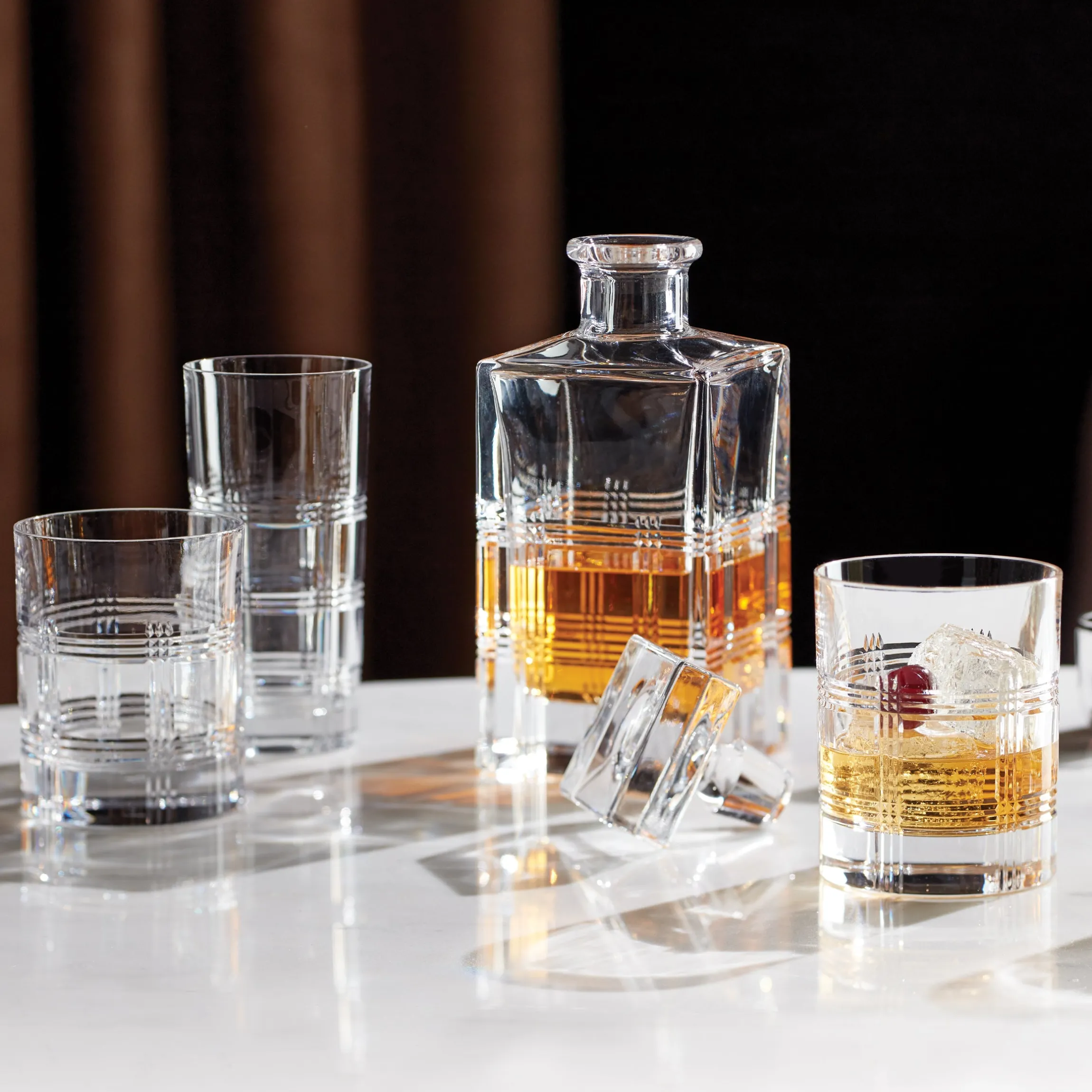 Hudson Crystal 5-Piece Whiskey Set