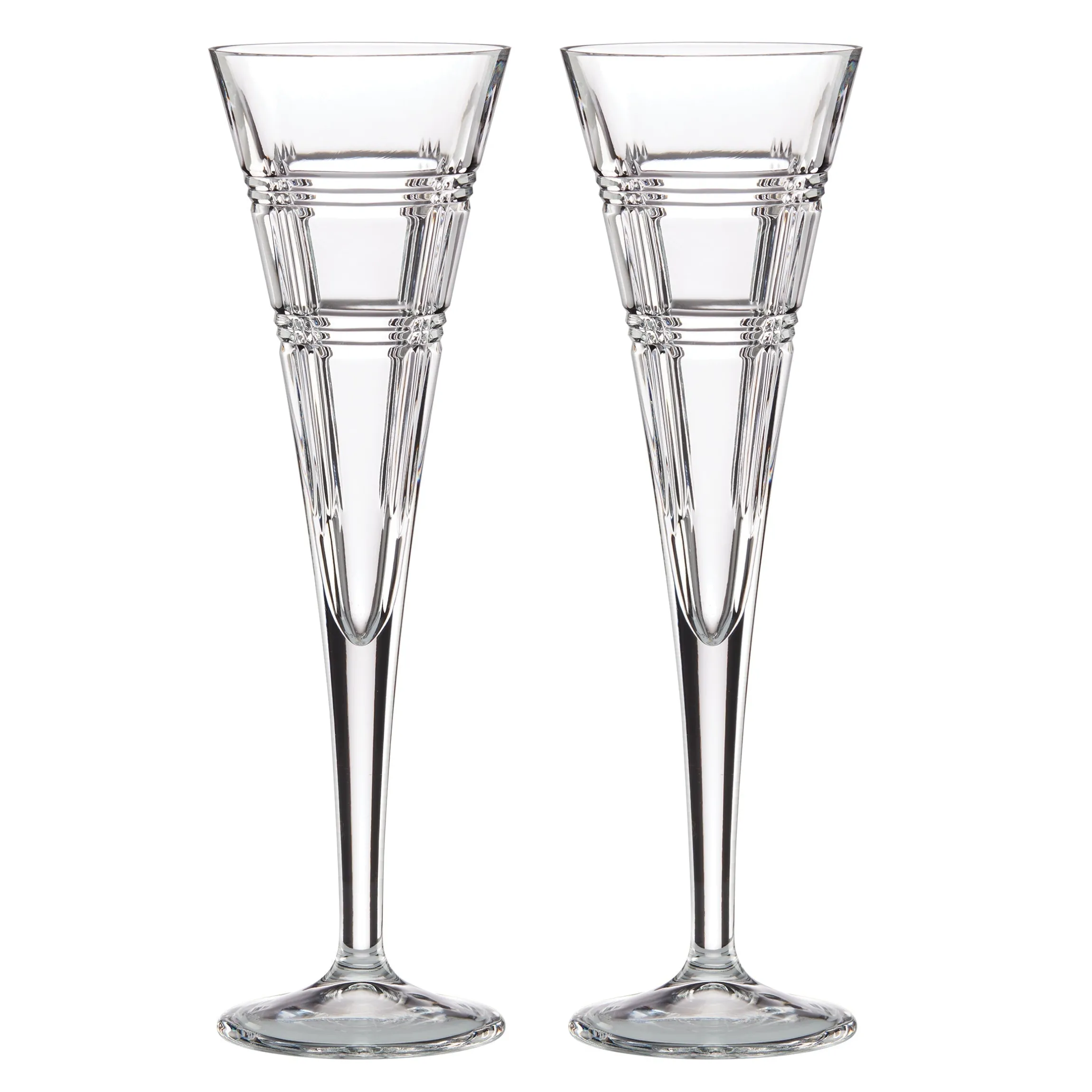Hudson Crystal Toasting Flutes, Set of 2