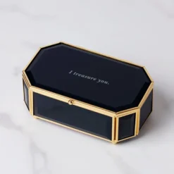 "I Treasure You" Black Jewelry Box