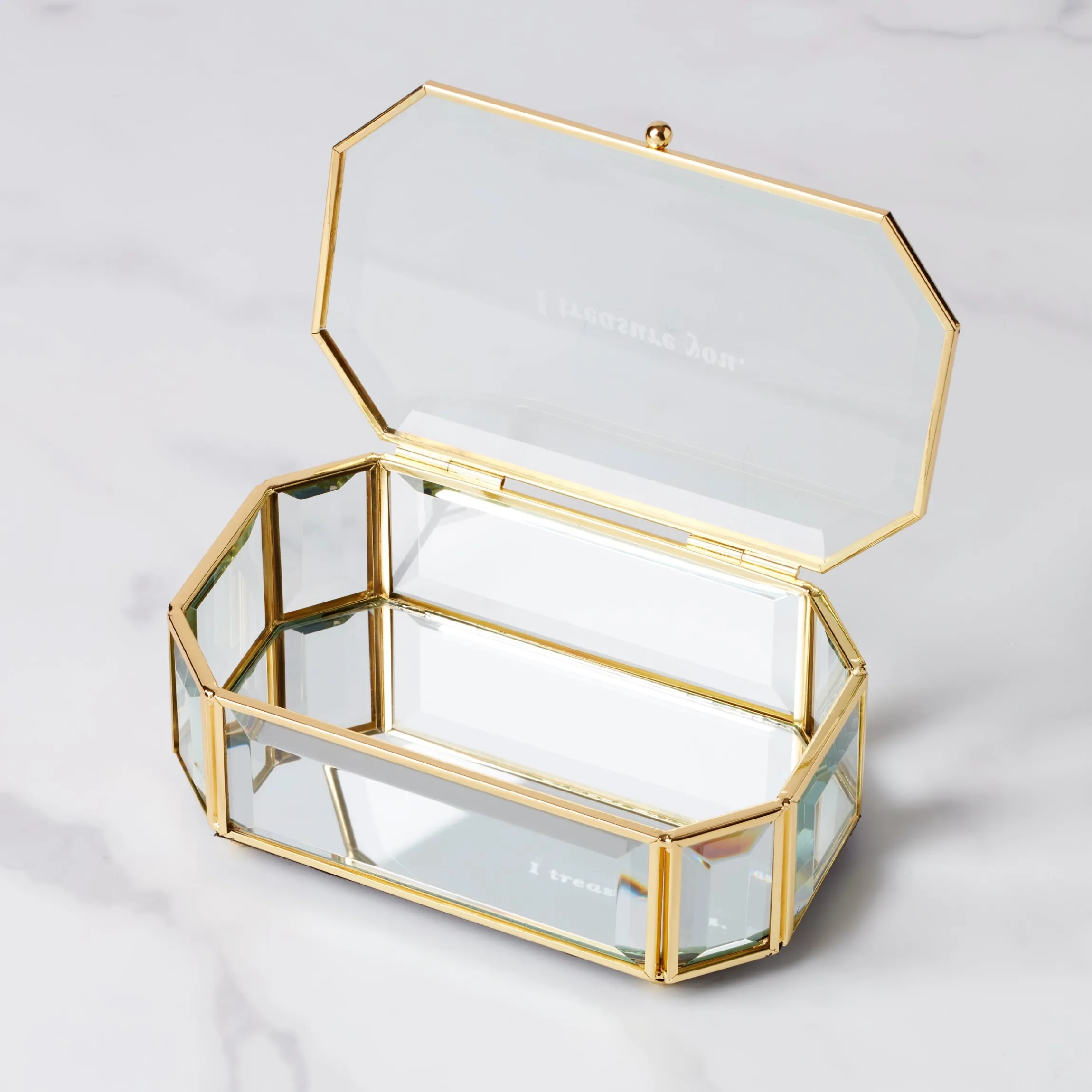 "I Treasure You" Clear Jewelry Box