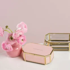 "I Treasure You" Pink Jewelry Box