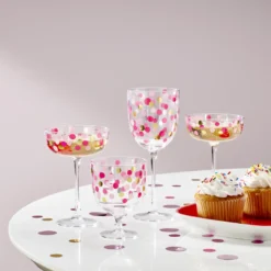It's Raining Confetti Coupe Glasses, Set of 4