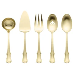 James Street Champagne Satin 5 Piece Hostess Set