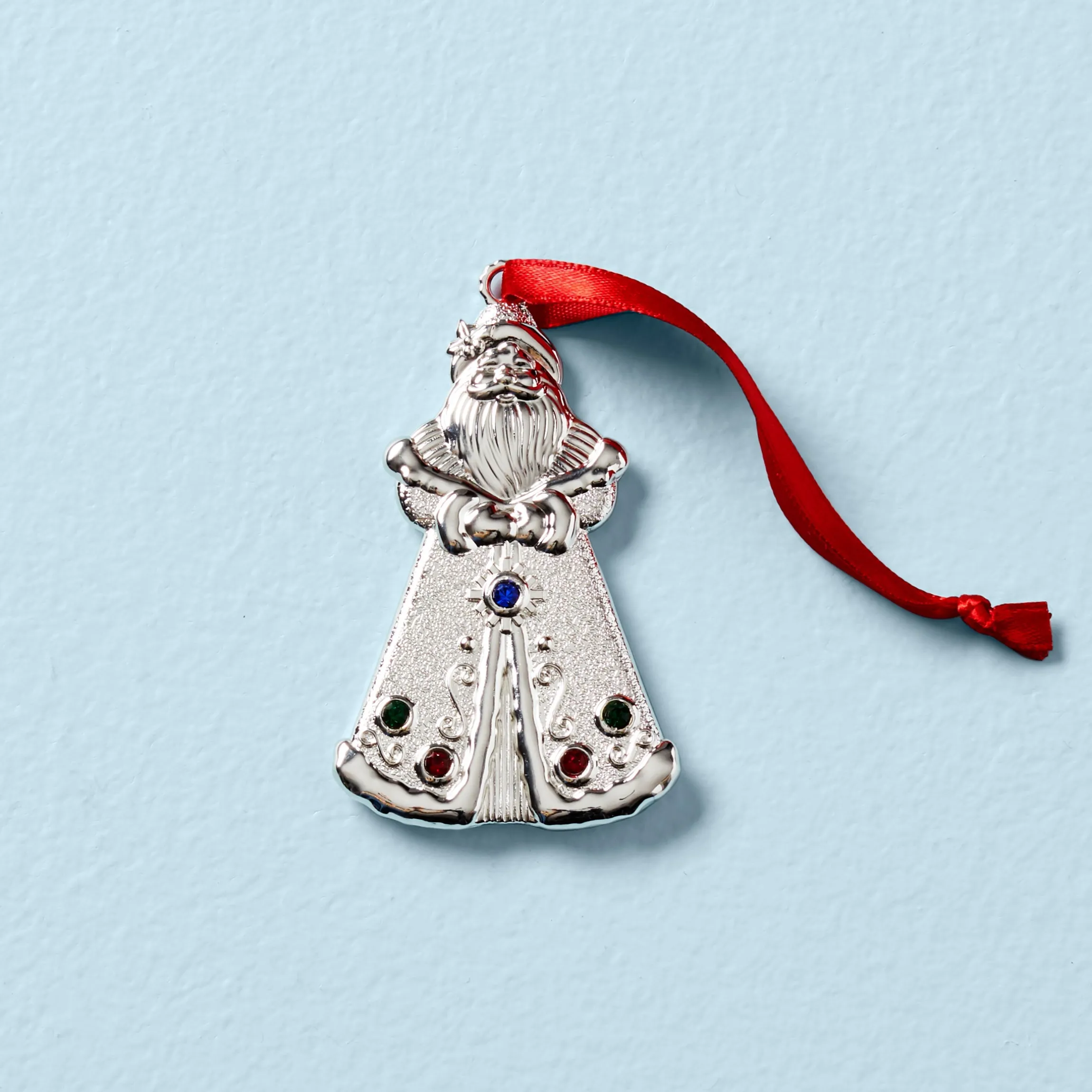 Jeweled Santa Charm Ornament