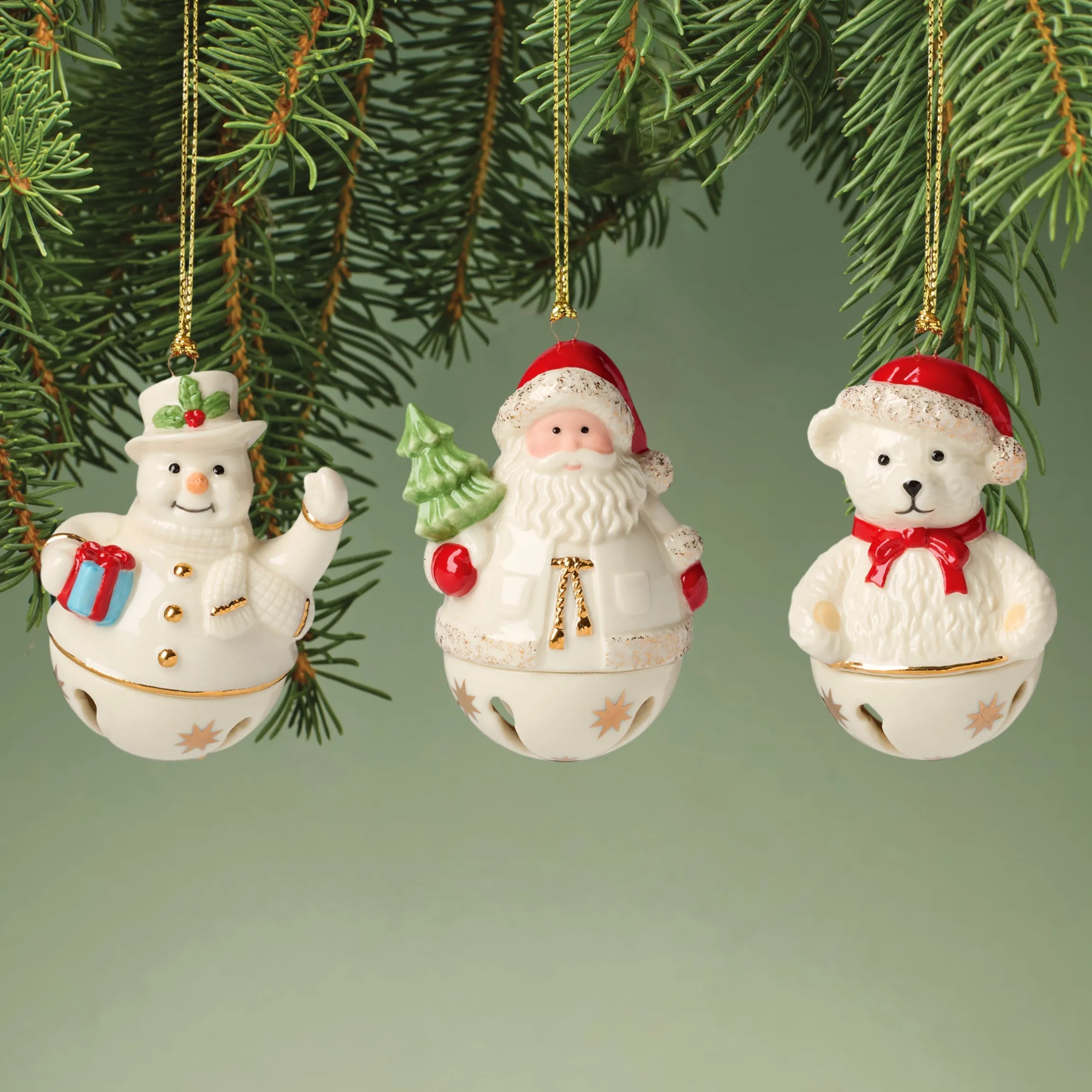 Jingle Bell Ornaments, Set of 3
