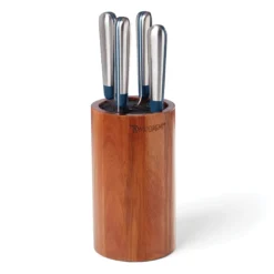 Keen Acacia 5-Piece Bristle Cutlery Block Set