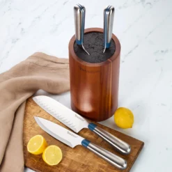 Keen Acacia 5-Piece Bristle Cutlery Block Set