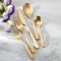 Kenbrook Champagne Vintage 20-Piece Flatware Set