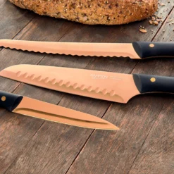 Knight Copper 13-Piece Cutlery Block Set