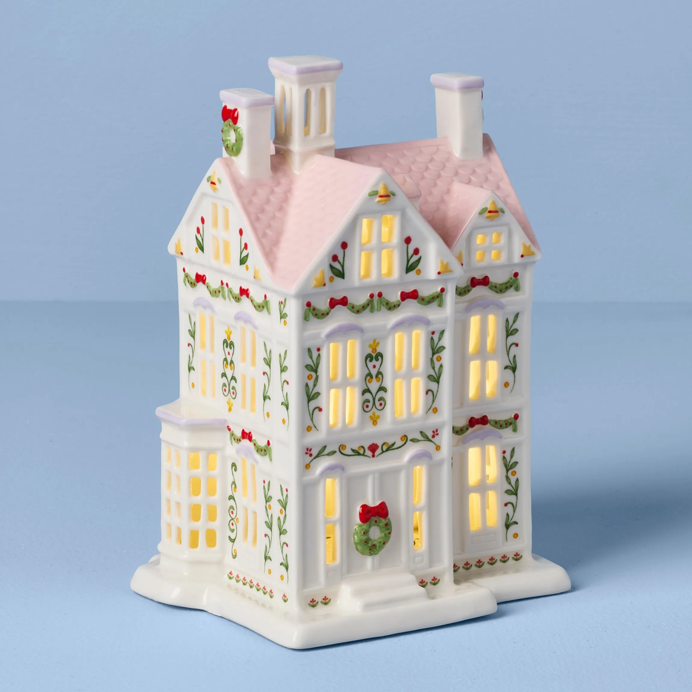 Lenox Holiday Village Lit Christmas House Figurine