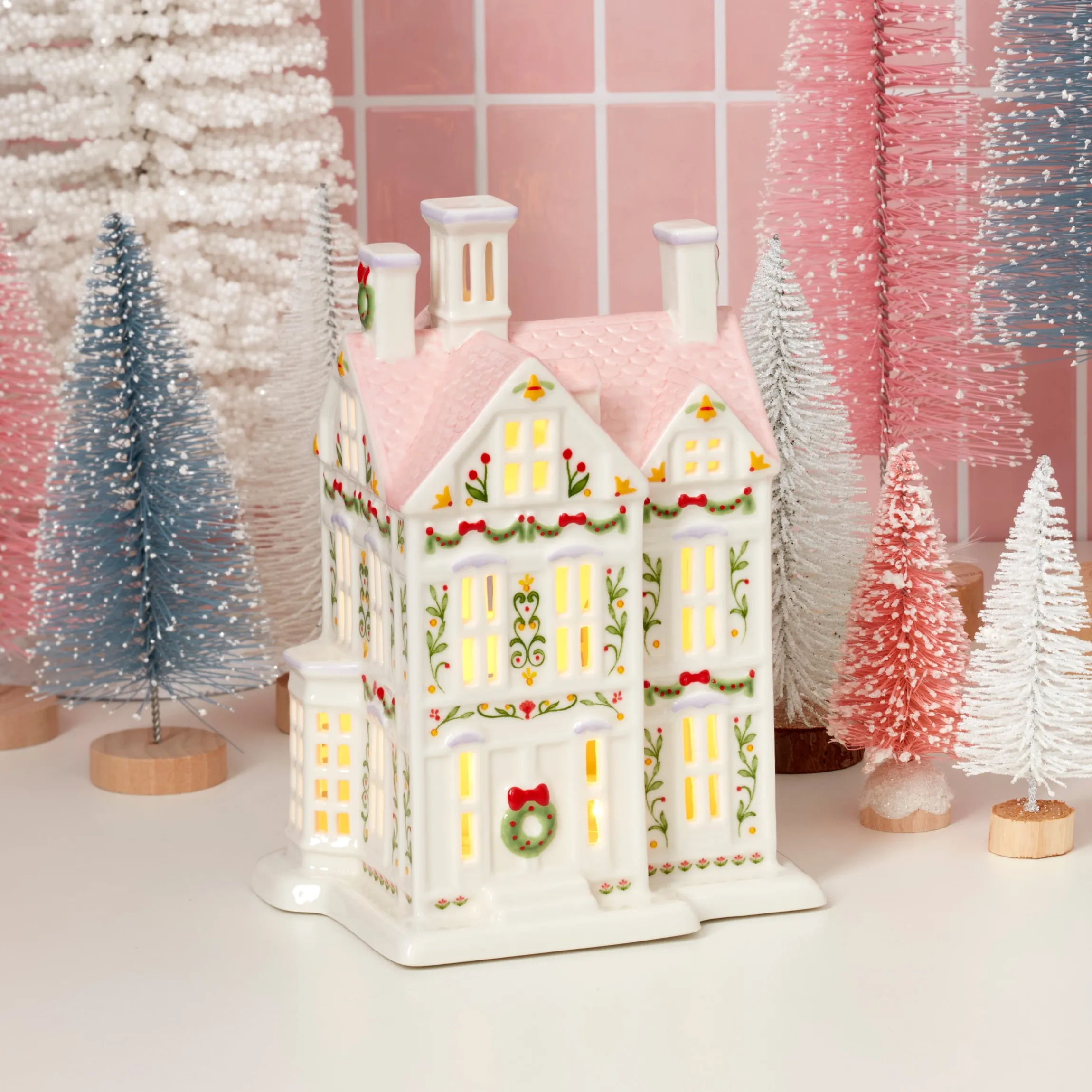 Lenox Holiday Village Lit Christmas House Figurine