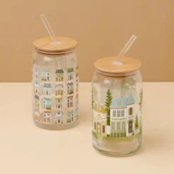Lenox Spice Village Can Cooler Glasses, Set of 2