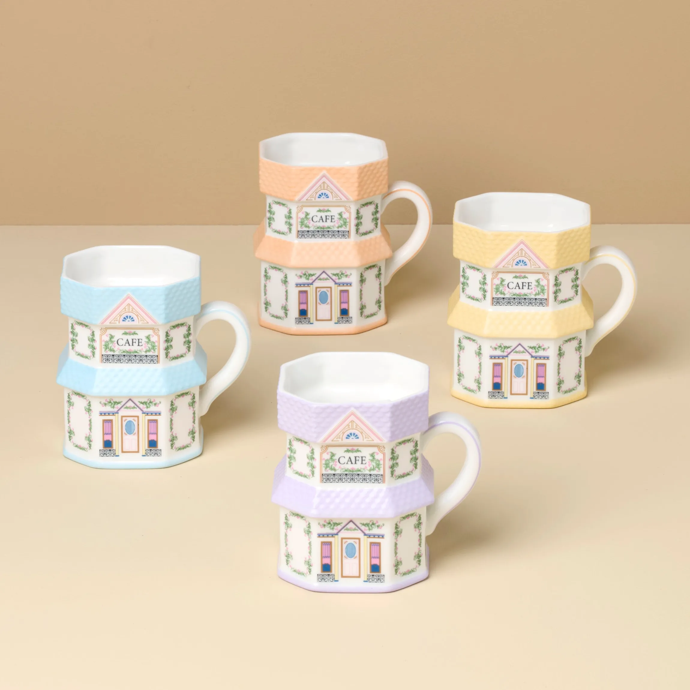 Lenox Spice Village Mugs, Set of 4