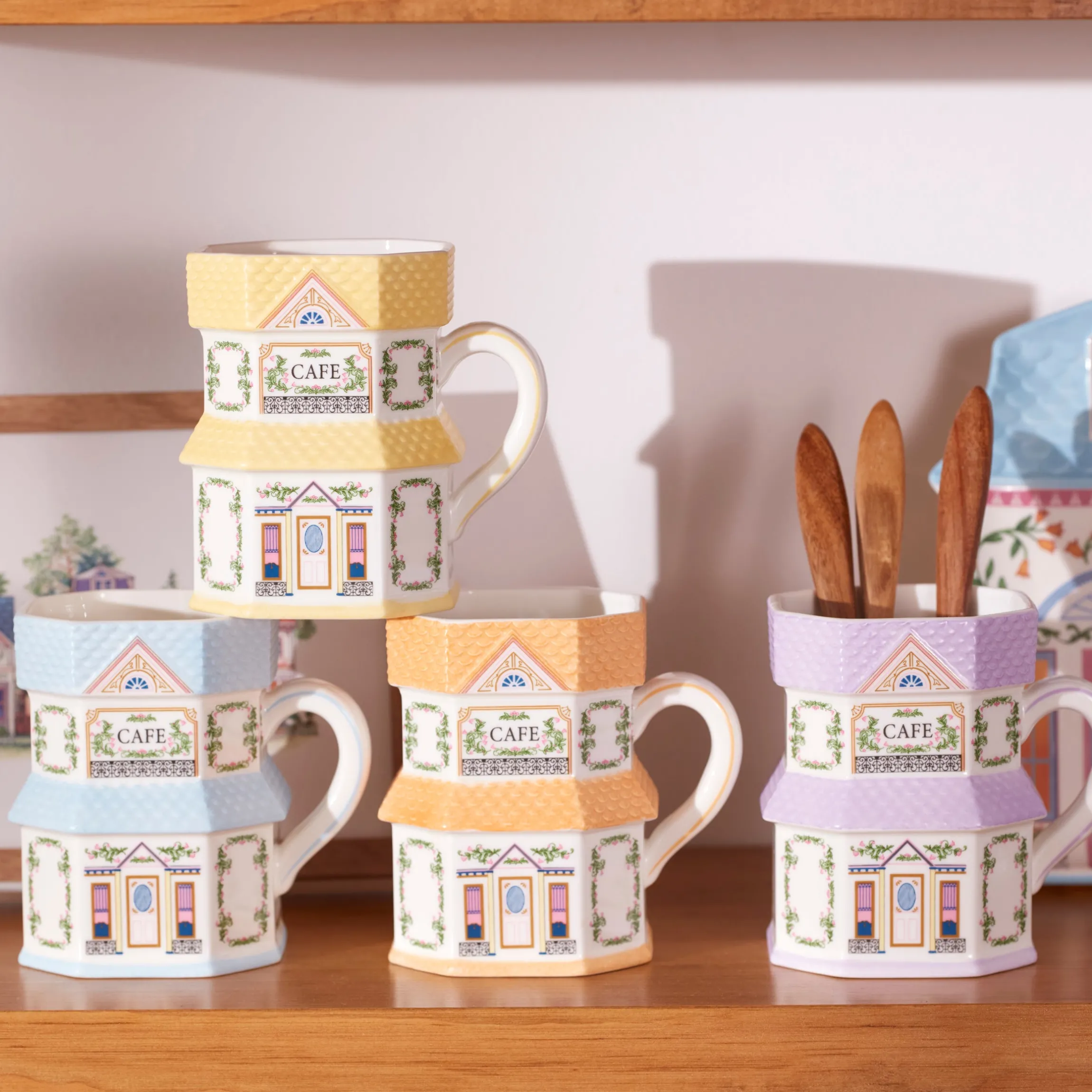 Lenox Spice Village Mugs, Set of 4