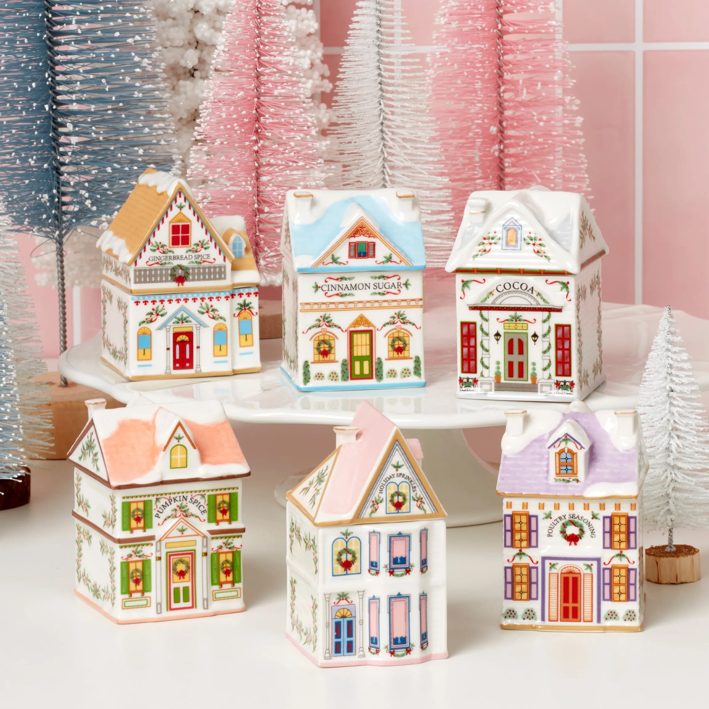 Lenox Spice Village 6-Piece Christmas Spice Jar Set