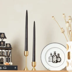 Light Gold Tall Taper Candle Holder