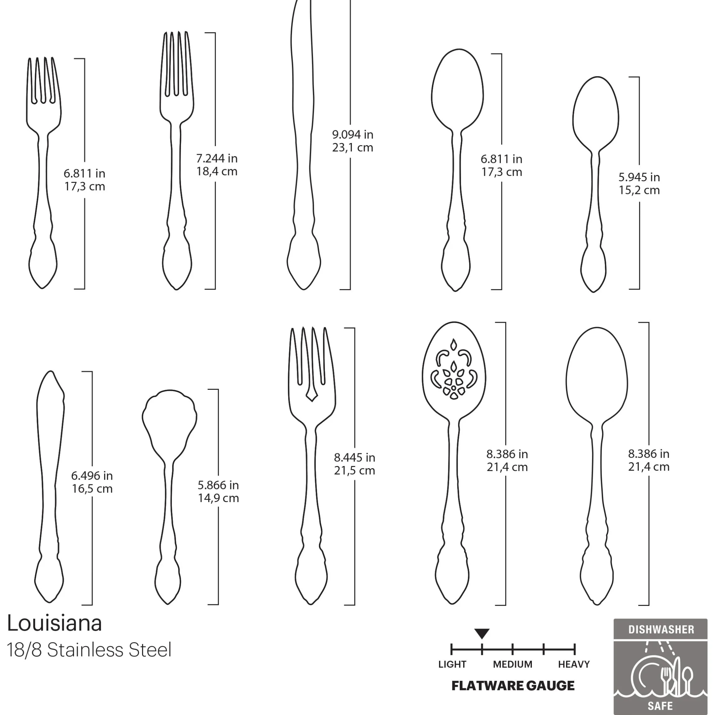 Louisiana 45-Piece Flatware Set