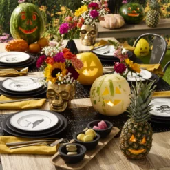 LX Collective Black 12-Piece Dinnerware Set