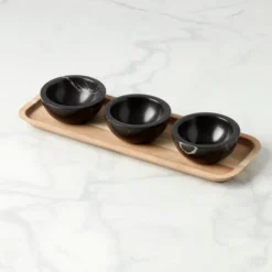 LX Collective Tray with 3 Dip Bowls