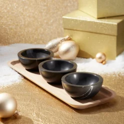LX Collective Tray with 3 Dip Bowls