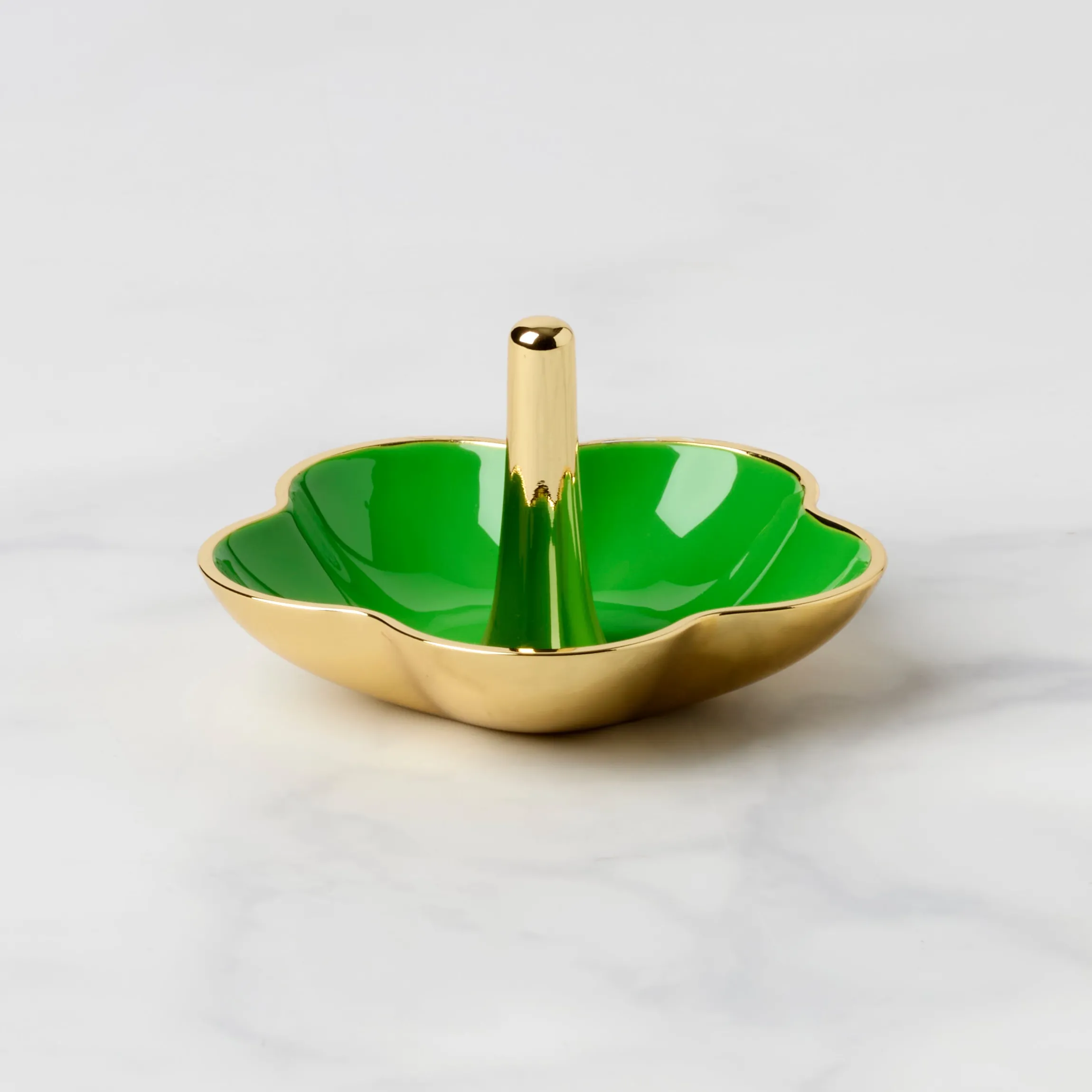 Make It Pop Green Metal Ring Dish