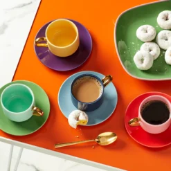 Make It Pop 8-Piece Cup & Saucer Set