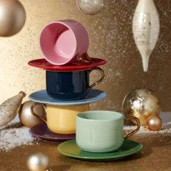 Make It Pop 8-Piece Cup & Saucer Set
