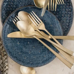 Marlise Champagne Satin 20-Piece Flatware Set