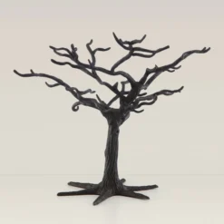 Matte Black Metal Ornament Tree