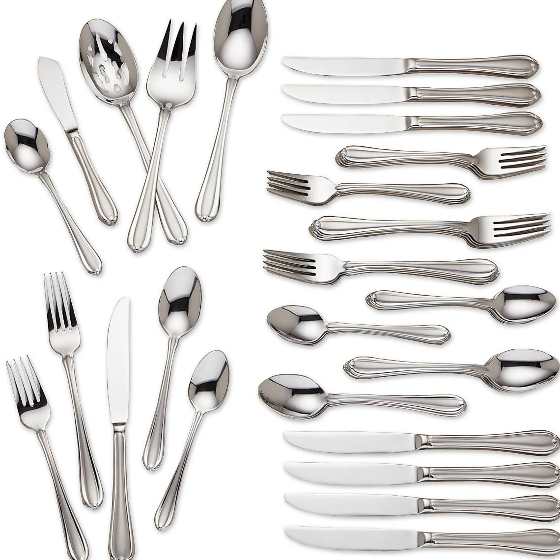Melon Bud Frosted 45-Piece Flatware Set