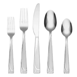 Mena Frost 40-Piece Flatware Set with Chrome Caddy