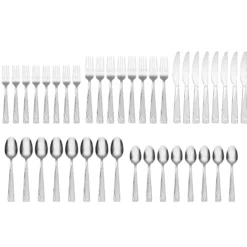 Mena Frost 40-Piece Flatware Set with Chrome Caddy