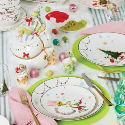 Merry Grinchmas Assorted Accent Plates, Set of 4