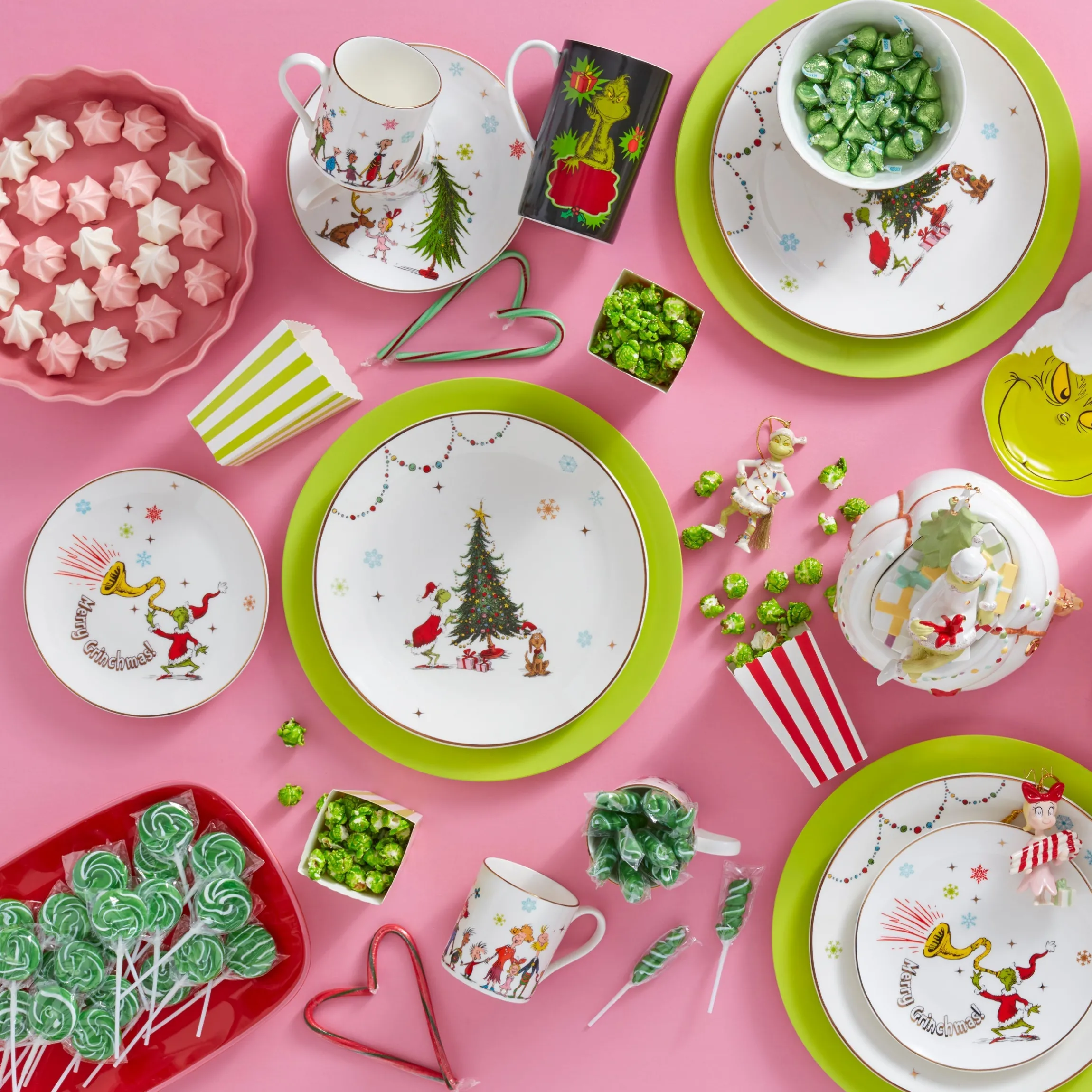 Merry Grinchmas Mugs, Set of 4