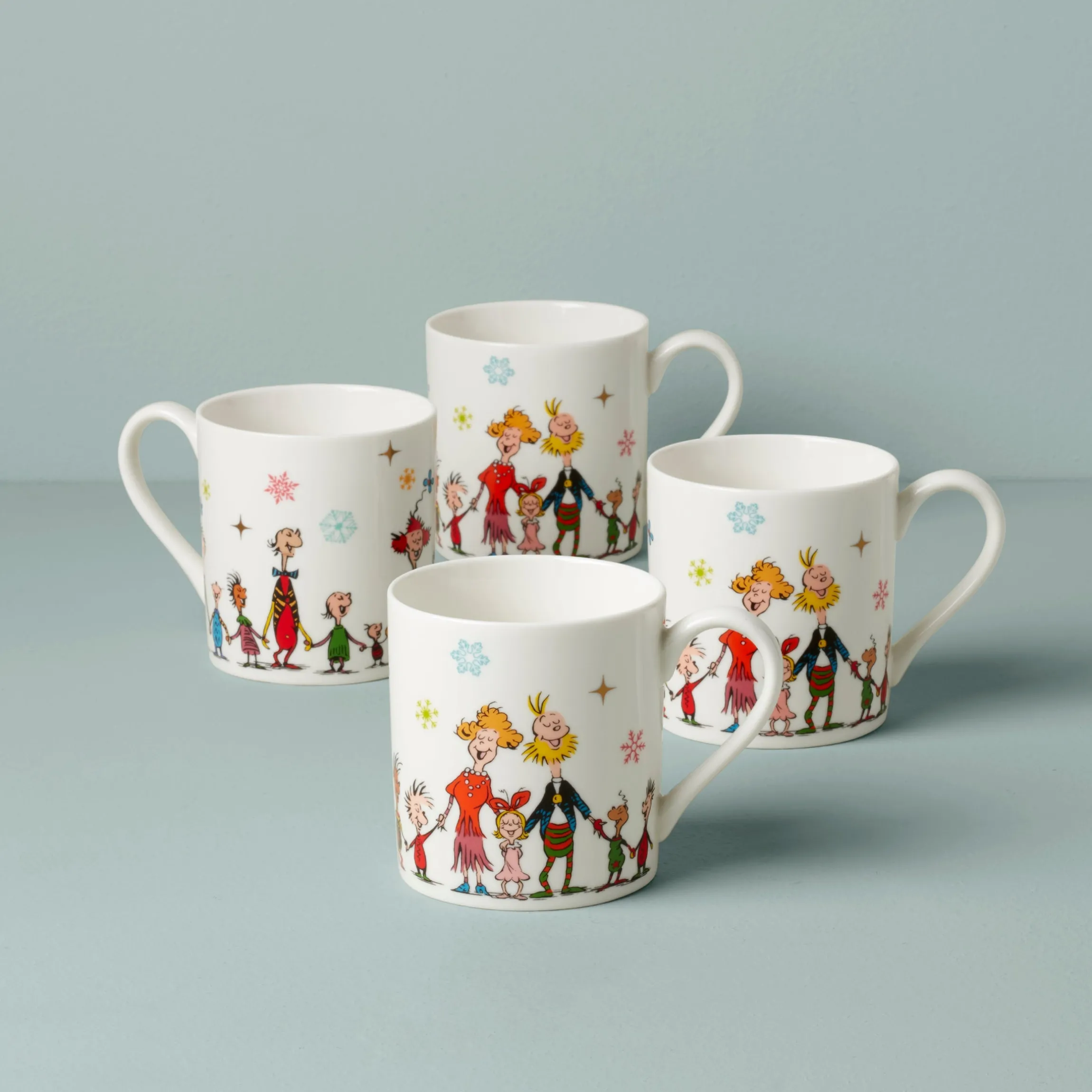 Merry Grinchmas Mugs, Set of 4