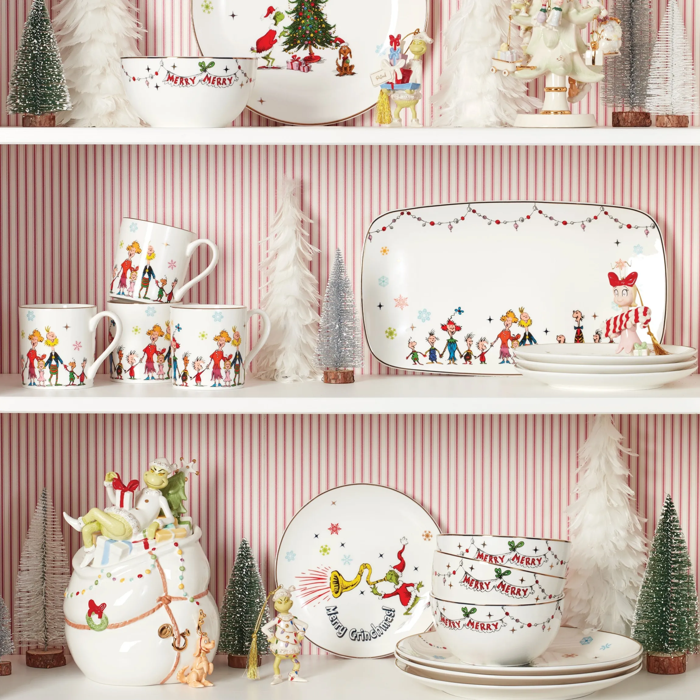 Merry Grinchmas Mugs, Set of 4