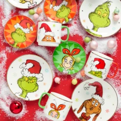Merry Grinchmas Stackable Mugs, Set of 4