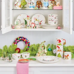 Merry Grinchmas Tidbit Plates, Set of 4