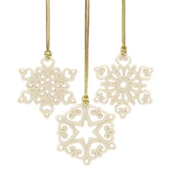 Mini Snowflake 3-Piece Ornament Set