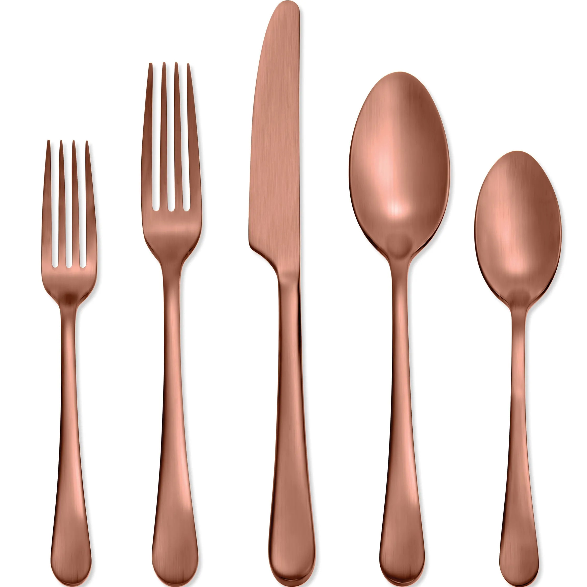 Mirabella Copper Titanium Satin 20-Piece Flatware Set