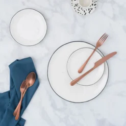 Mirabella Copper Titanium Satin 20-Piece Flatware Set