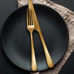 Mirabella Gold Titanium Satin 20-Piece Flatware Set