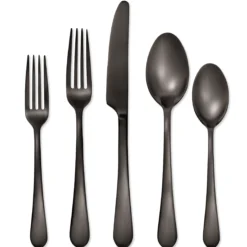Mirabella Gunmetal Satin 30-Piece Flatware Set