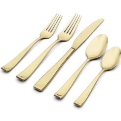 Moda Champagne Satin 20- Piece Flatware Set