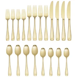 Moda Champagne Satin 20- Piece Flatware Set